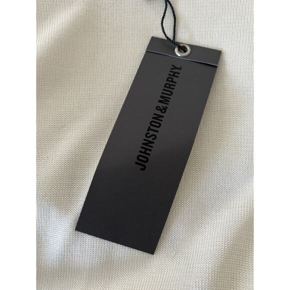 Johnston and Murphy Silk Sweater XXL Crewneck Short Sleeve Ivory Preppy Chic - Picture 5 of 8